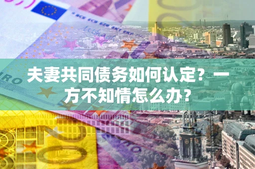 北京夫妻共同债务如何认定？一方不知情怎么办？