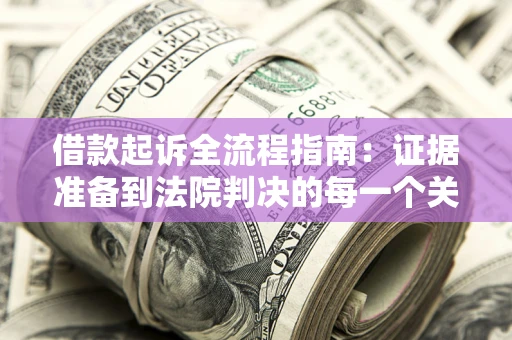 北京借款起诉全流程指南：证据准备到法院判决的每一个关键步骤